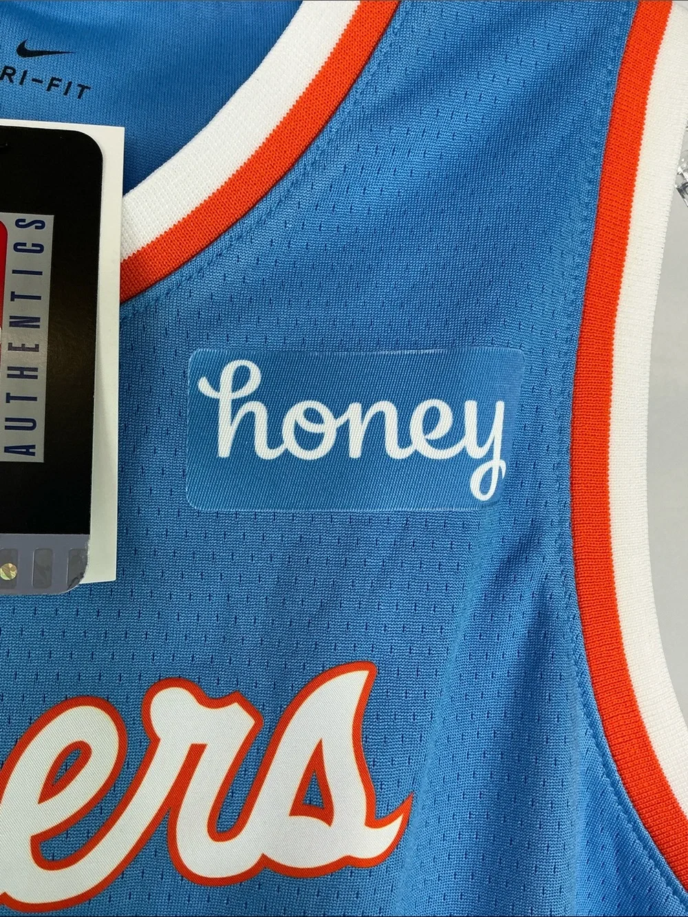 Nike LA Clippers Leonard #2 Basketball Jersey Blue, Orange & White Youth Size L